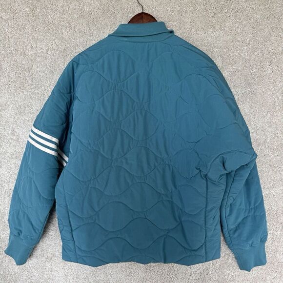 Adidas‎ Neuclassics Quilted Jacket NWT Men's Medium Arctic Fusion Full Zip Coat - Picture 12 of 16